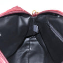 BALLY Hand Bag Suede 2way Bordeaux Gold Auth BA12551A-21