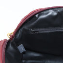 BALLY Hand Bag Suede 2way Bordeaux Gold Auth BA12551A-22