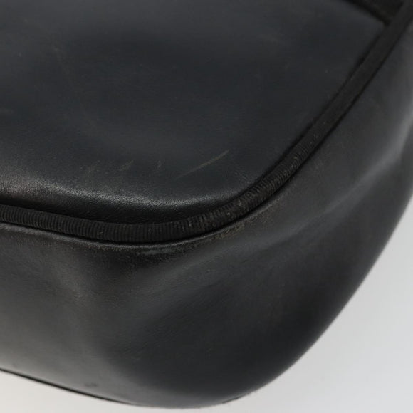 Salvatore Ferragamo Vala Shoulder Bag Leather Black Gold Auth BA12552