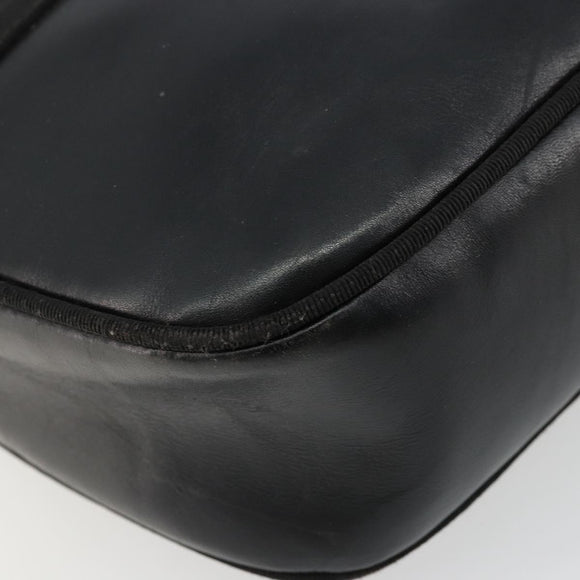 Salvatore Ferragamo Vala Shoulder Bag Leather Black Gold Auth BA12552