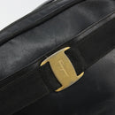 Salvatore Ferragamo Vala Shoulder Bag Leather Black Gold Auth BA12552-17