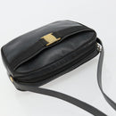 Salvatore Ferragamo Vala Shoulder Bag Leather Black Gold Auth BA12552-6