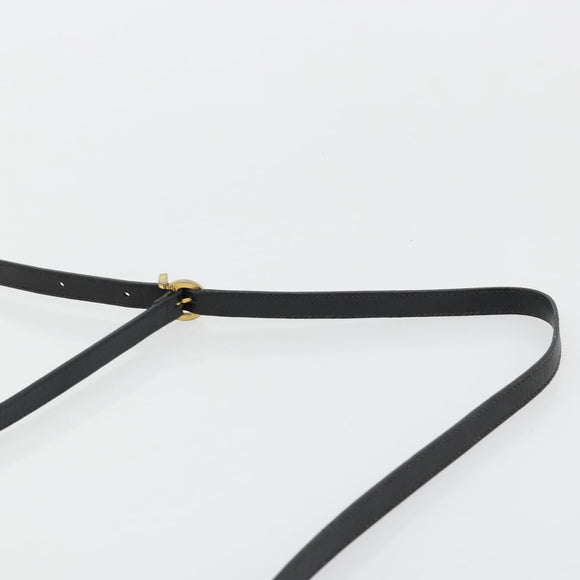 Salvatore Ferragamo Vala Shoulder Bag Leather Black Gold Auth BA12552