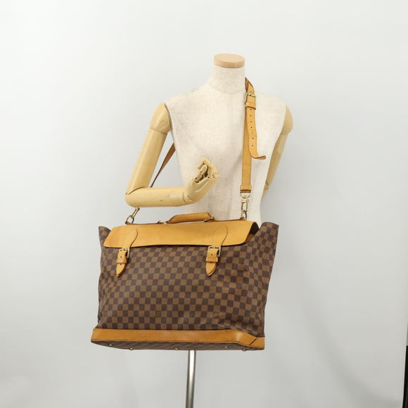 LOUIS VUITTON Damier Ebene Clipper Boston Bag 2way M99039 LV Auth BA12554A