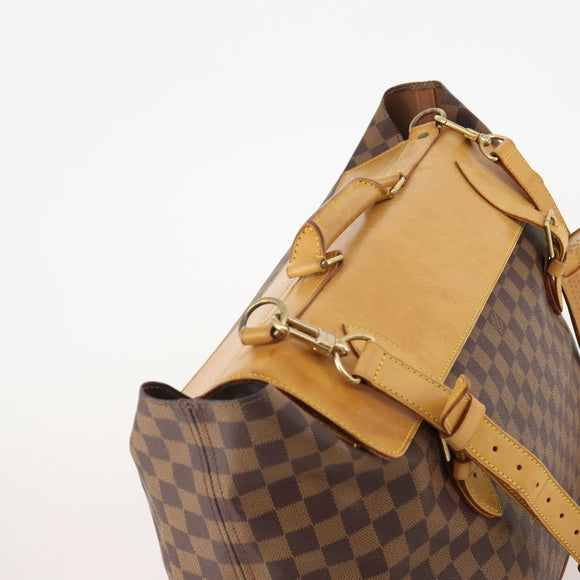 LOUIS VUITTON Damier Ebene Clipper Boston Bag 2way M99039 LV Auth BA12554A