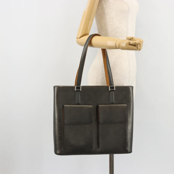 LOUIS VUITTON Monogram Mat Willwood Shoulder Bag Black M55102 LV Auth BA12557