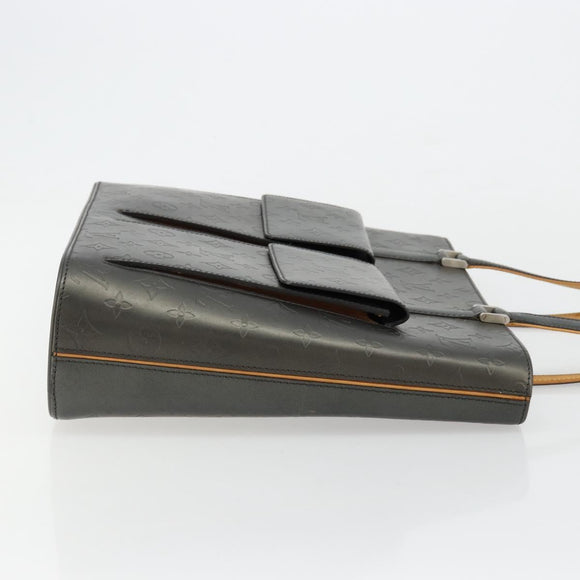 LOUIS VUITTON Monogram Mat Willwood Shoulder Bag Black M55102 LV Auth BA12557