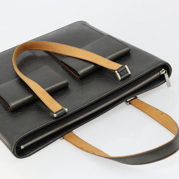 LOUIS VUITTON Monogram Mat Willwood Shoulder Bag Black M55102 LV Auth BA12557