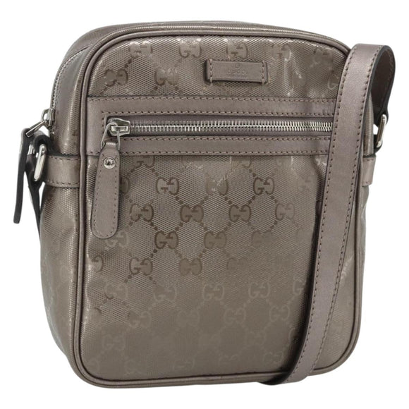 GUCCI GG Implementation Schultertasche PVC Pink Silber 233268 Auth BA12559A