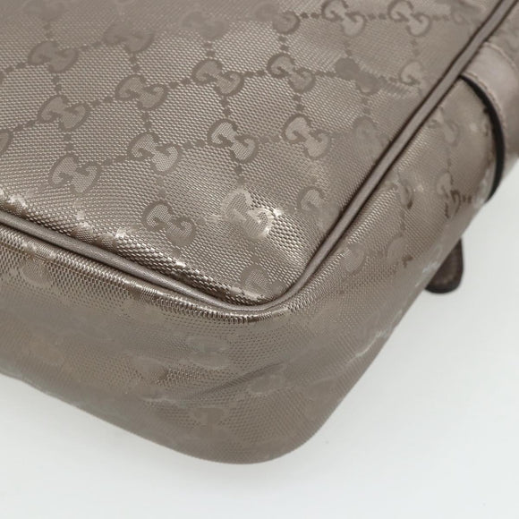 GUCCI GG Implementation Schultertasche PVC Pink Silber 233268 Auth BA12559A
