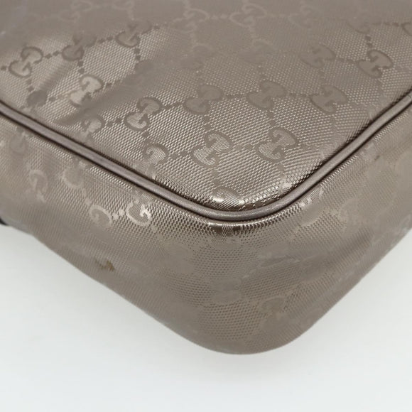 GUCCI GG Implementation Schultertasche PVC Pink Silber 233268 Auth BA12559A