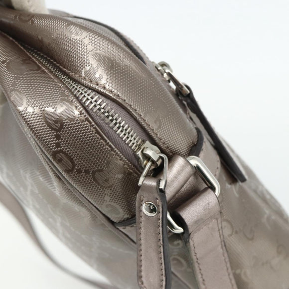 GUCCI GG Implementation Schultertasche PVC Pink Silber 233268 Auth BA12559A
