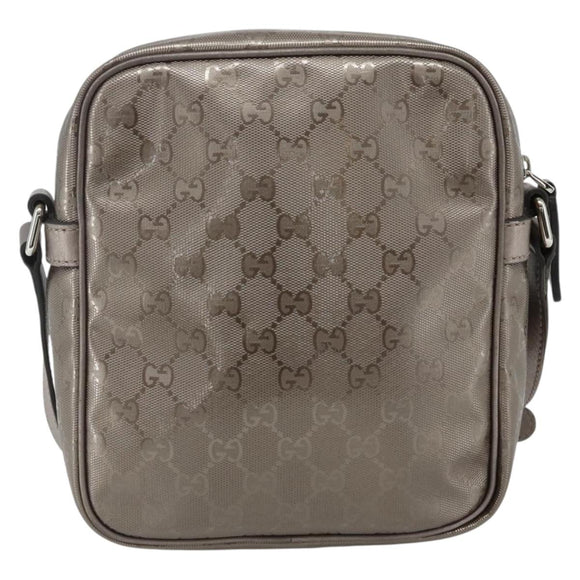 GUCCI GG Implementation Schultertasche PVC Pink Silber 233268 Auth BA12559A