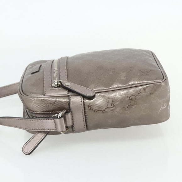 GUCCI GG Implementation Schultertasche PVC Pink Silber 233268 Auth BA12559A