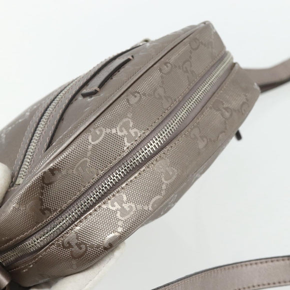 GUCCI GG Implementation Schultertasche PVC Pink Silber 233268 Auth BA12559A