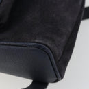 GUCCI Bamboo Backpack Suede Navy Gold 003 2034 0030 Auth BA12560-12