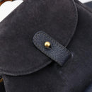 GUCCI Bamboo Backpack Suede Navy Gold 003 2034 0030 Auth BA12560-16