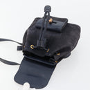 GUCCI Bamboo Backpack Suede Navy Gold 003 2034 0030 Auth BA12560-18