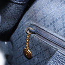 GUCCI Bamboo Backpack Suede Navy Gold 003 2034 0030 Auth BA12560-24
