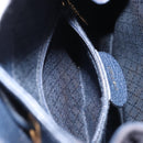 GUCCI Bamboo Backpack Suede Navy Gold 003 2034 0030 Auth BA12560-25