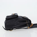 GUCCI Bamboo Backpack Suede Navy Gold 003 2034 0030 Auth BA12560-4