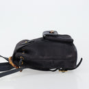 GUCCI Bamboo Backpack Suede Navy Gold 003 2034 0030 Auth BA12560-5