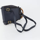 GUCCI Bamboo Backpack Suede Navy Gold 003 2034 0030 Auth BA12560-9