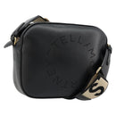 Stella MacCartney Shoulder Bag Leather Black Gold Auth BA12564-1
