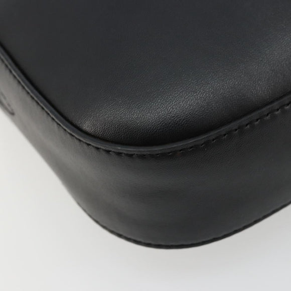Stella MacCartney Shoulder Bag Leather Black Gold Auth BA12564