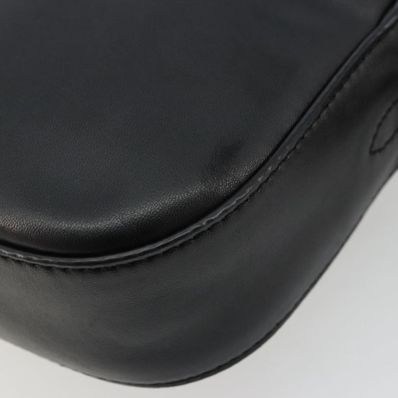 Stella MacCartney Shoulder Bag Leather Black Gold Auth BA12564