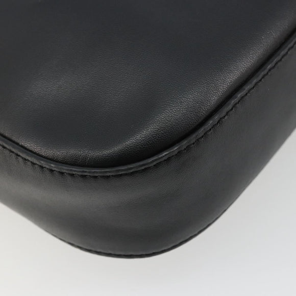 Stella MacCartney Shoulder Bag Leather Black Gold Auth BA12564