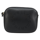 Stella MacCartney Shoulder Bag Leather Black Gold Auth BA12564-13
