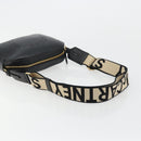 Stella MacCartney Shoulder Bag Leather Black Gold Auth BA12564-7