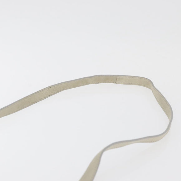 Jimmy Choo Shoulder Bag Leather Ivory Silver Auth BA12565A