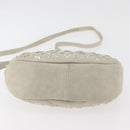 Jimmy Choo Shoulder Bag Leather Ivory Silver Auth BA12565A-5
