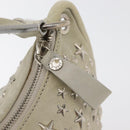 Jimmy Choo Shoulder Bag Leather Ivory Silver Auth BA12565A-20