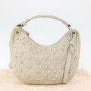Jimmy Choo Shoulder Bag Leather Ivory Silver Auth BA12565A-12