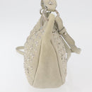 Jimmy Choo Shoulder Bag Leather Ivory Silver Auth BA12565A-4