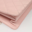 CHANEL Matelasse 25 Single Flap Chain Bag Caviar Skin Pink CC Auth BA1256AM-17