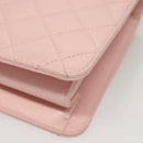 CHANEL Matelasse 25 Single Flap Chain Bag Caviar Skin Pink CC Auth BA1256AM-18