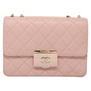 CHANEL Matelasse 25 Single Flap Chain Bag Caviar Skin Pink CC Auth BA1256AM-13