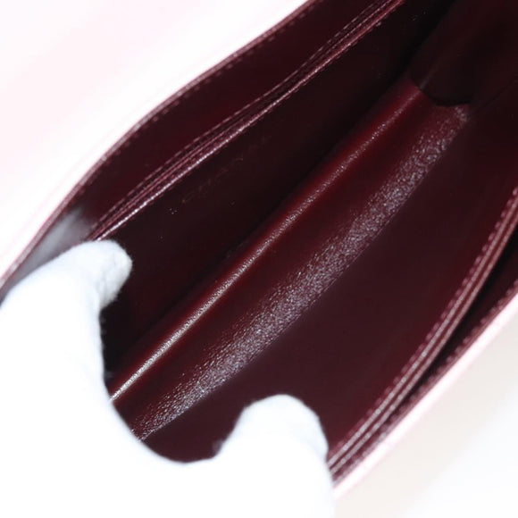 CHANEL Matelasse 25 Single Flap Chain Bag Caviar Skin Pink CC Auth BA1256AM