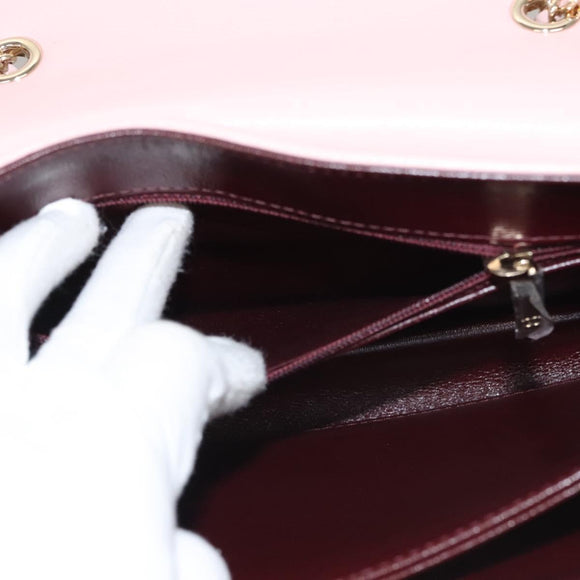 CHANEL Matelasse 25 Single Flap Chain Bag Caviar Skin Pink CC Auth BA1256AM