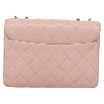 CHANEL Matelasse 25 Single Flap Chain Bag Caviar Skin Pink CC Auth BA1256AM - 0