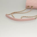 CHANEL Matelasse 25 Single Flap Chain Bag Caviar Skin Pink CC Auth BA1256AM-7