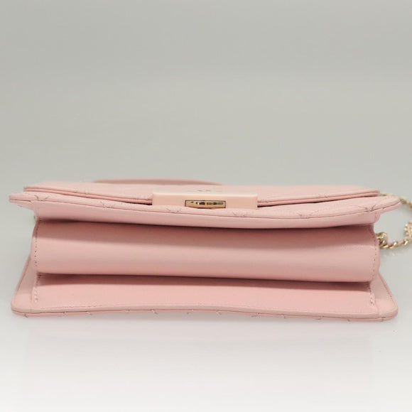 CHANEL Matelasse 25 Single Flap Chain Bag Caviar Skin Pink CC Auth BA1256AM