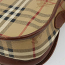 Burberrys Nova Check Shoulder Bag PVC Beige Gold Auth BA12570-12