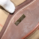 Burberrys Nova Check Shoulder Bag PVC Beige Gold Auth BA12570-17
