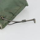 PRADA Tote Bag Nylon Green Gold Auth BA12579-10