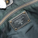 PRADA Tote Bag Nylon Green Gold Auth BA12579-18